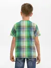 Детская базовая футболка / Зеленый клетчатый узор