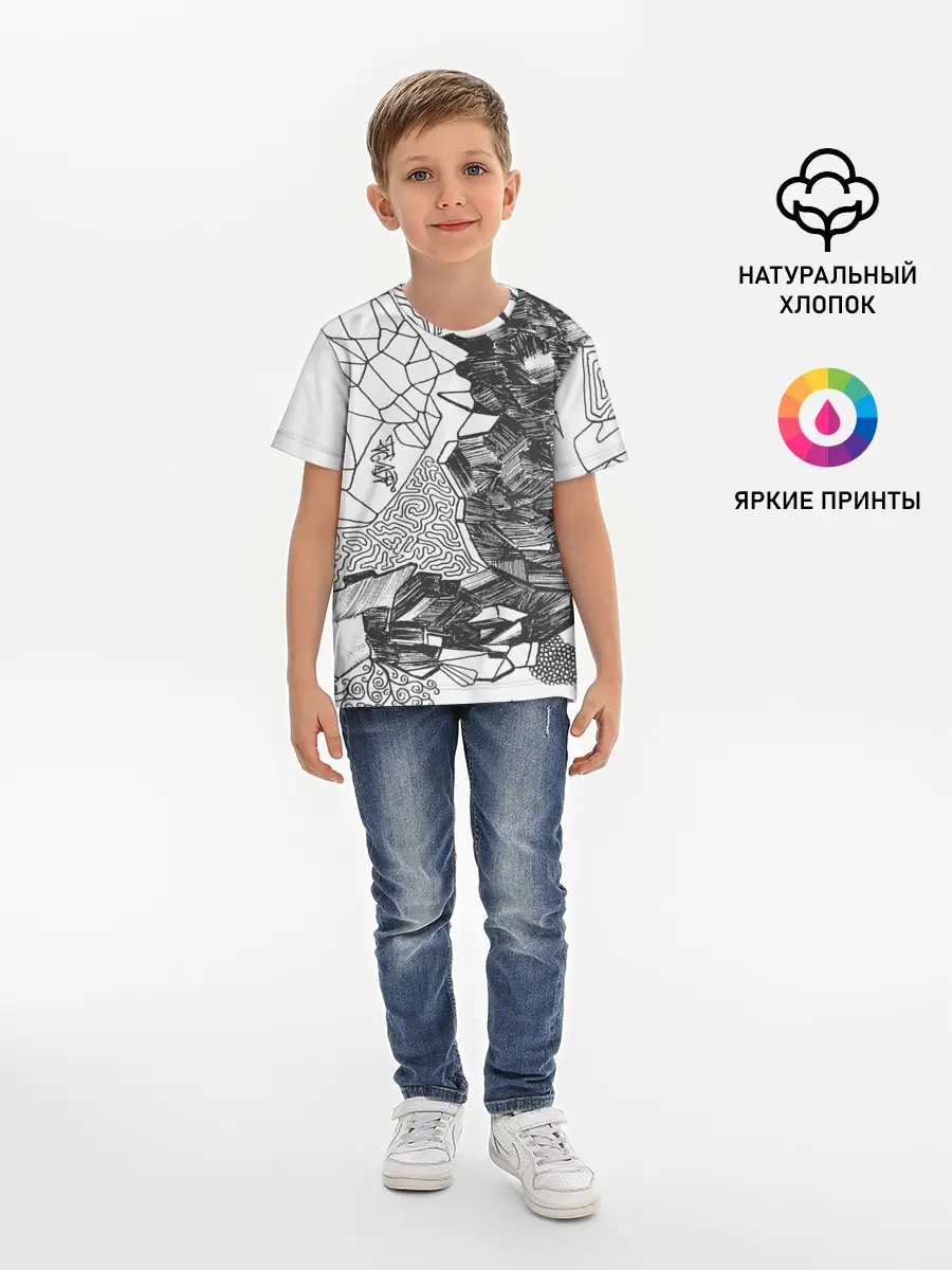 Детская базовая футболка / Структурная мозайка