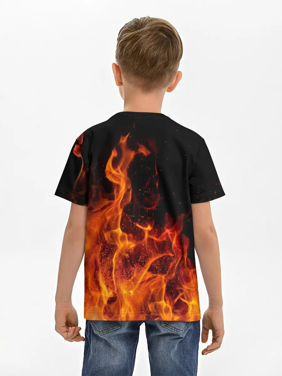 Детская базовая футболка / Огонь