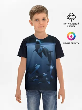 Детская базовая футболка / касатки