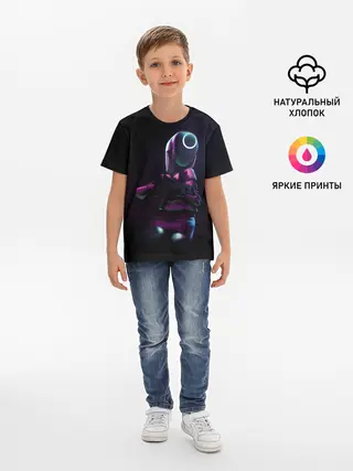 Детская базовая футболка / Круг с оружием