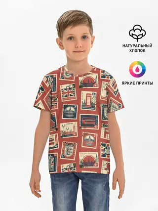 Детская базовая футболка / Марки Великобритании