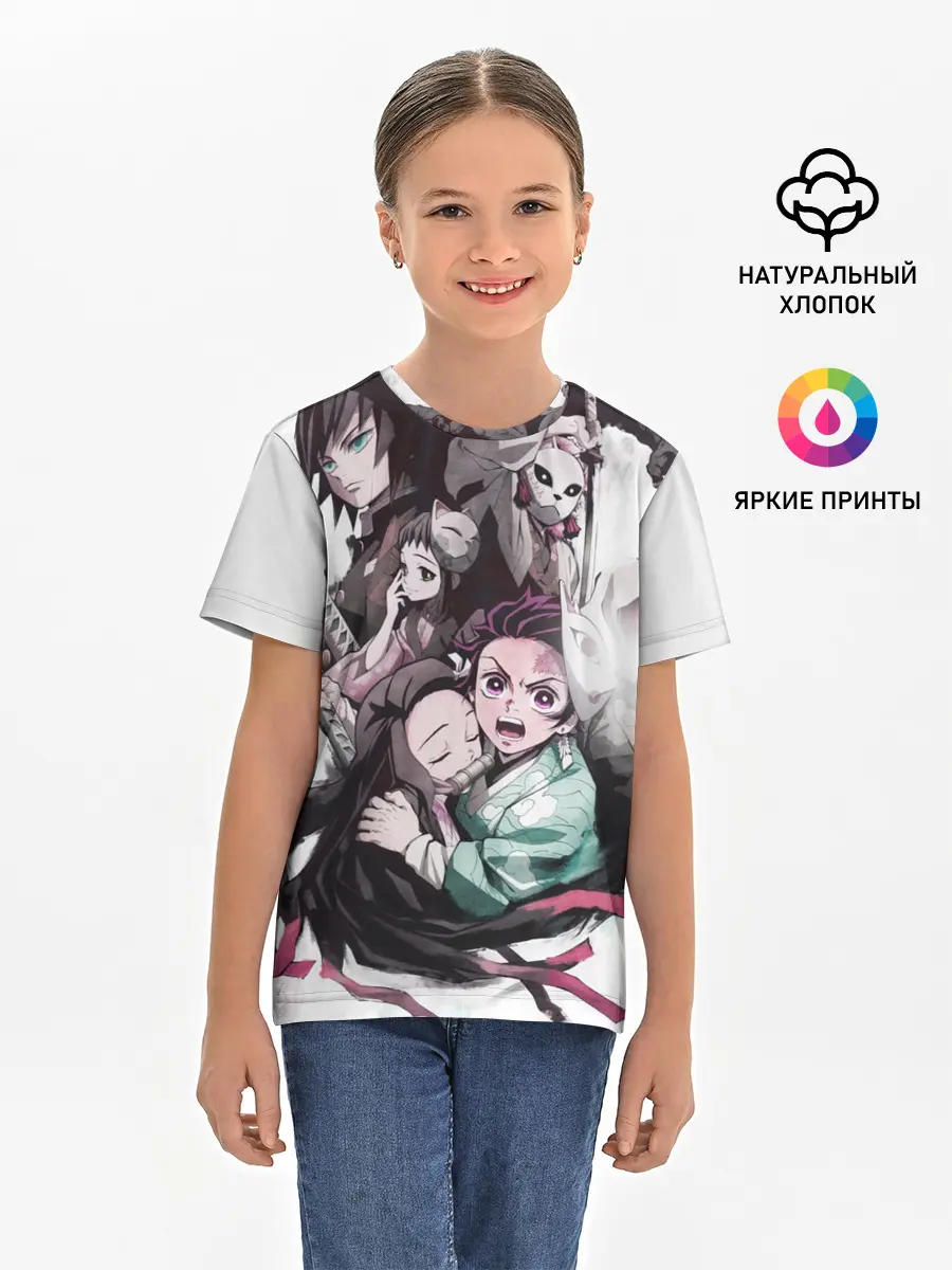 Детская базовая футболка / Убийца Демонов постер