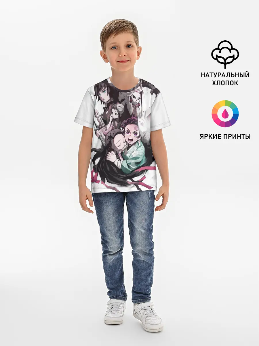 Детская базовая футболка / Убийца Демонов постер