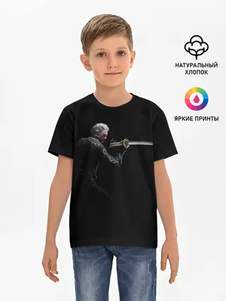 Детская базовая футболка / Вирджил с катаной