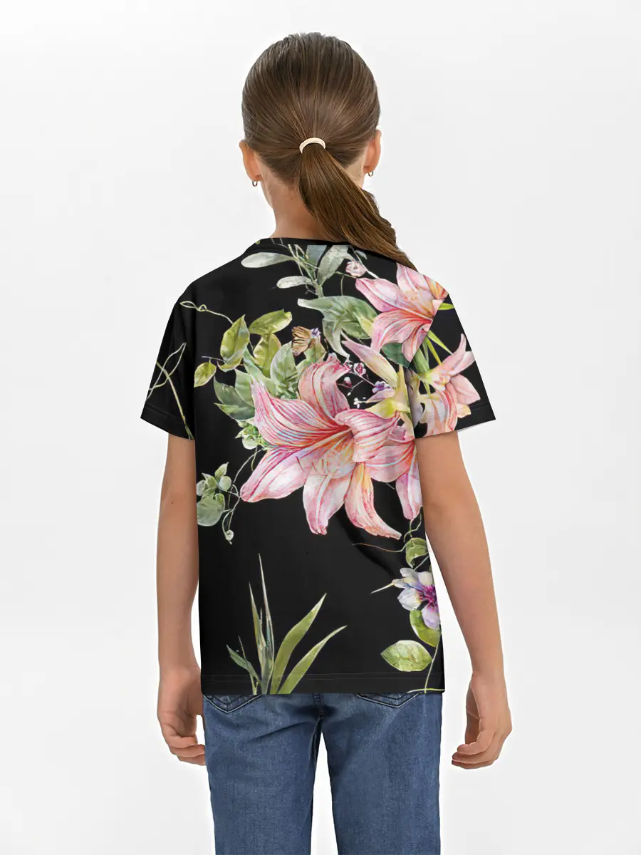 Детская базовая футболка / Букет лилий