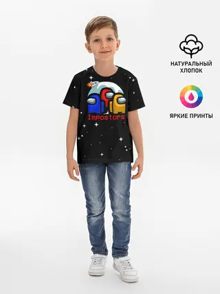 Детская базовая футболка / Among us IMPOSTORS