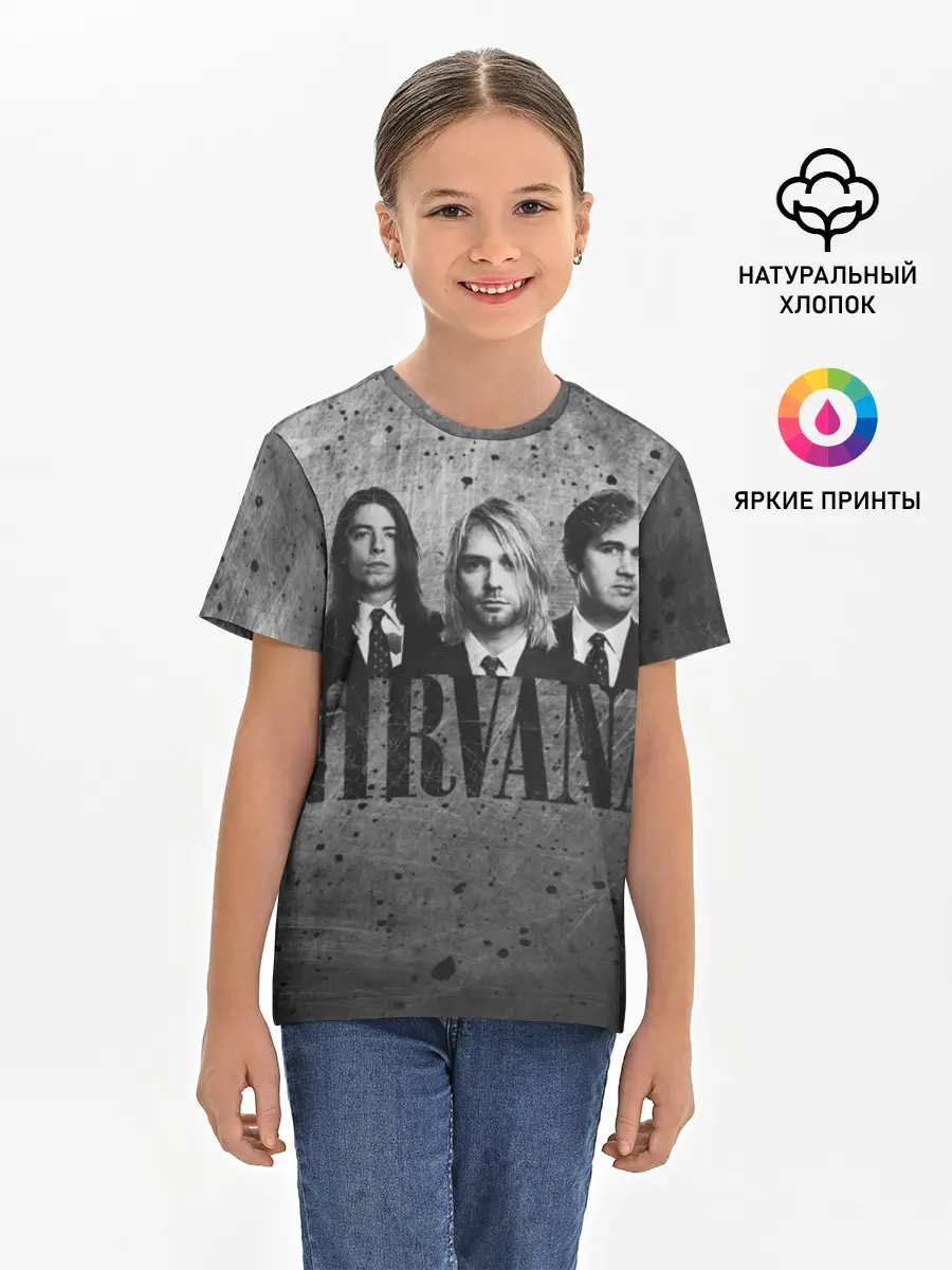 Детская базовая футболка / Нирвана