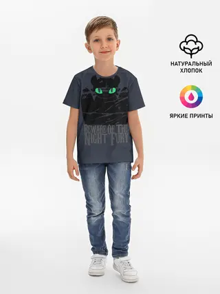 Детская базовая футболка / Как приручить дракона