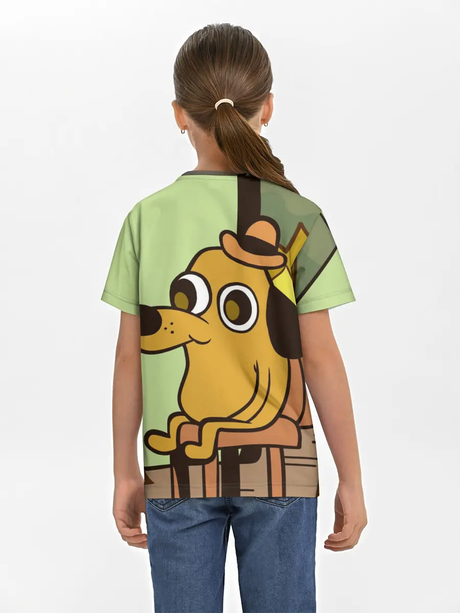 Детская базовая футболка / This is fine