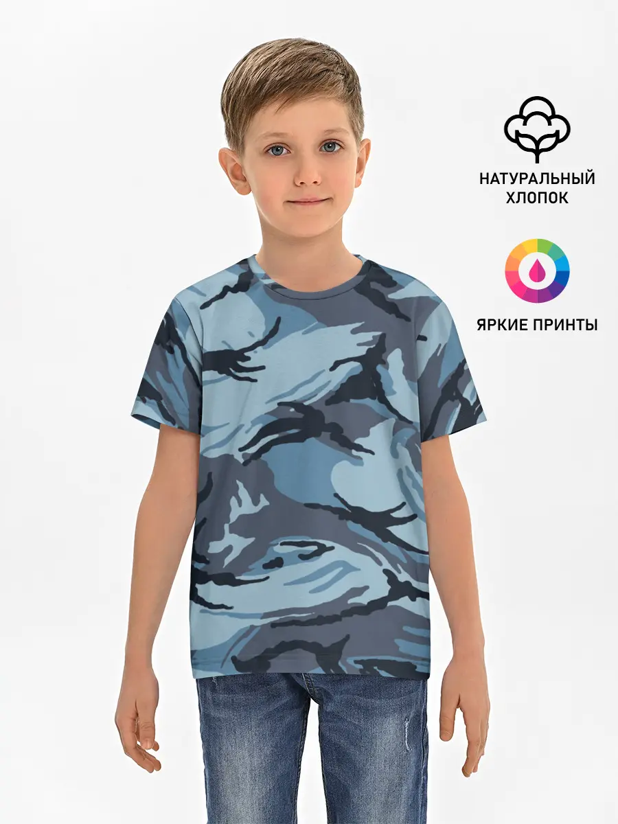 Детская базовая футболка / Камуфляж Полиции