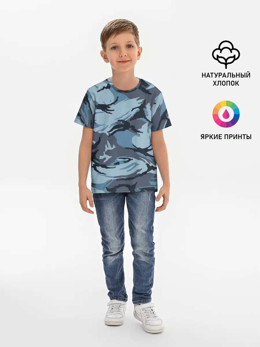 Детская базовая футболка / Камуфляж Полиции