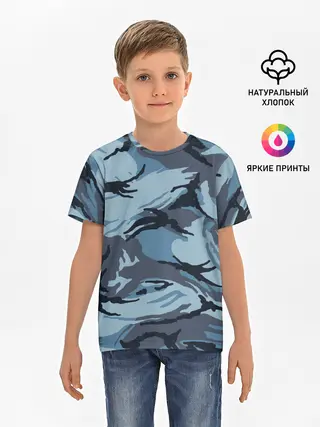 Детская базовая футболка / Камуфляж Полиции