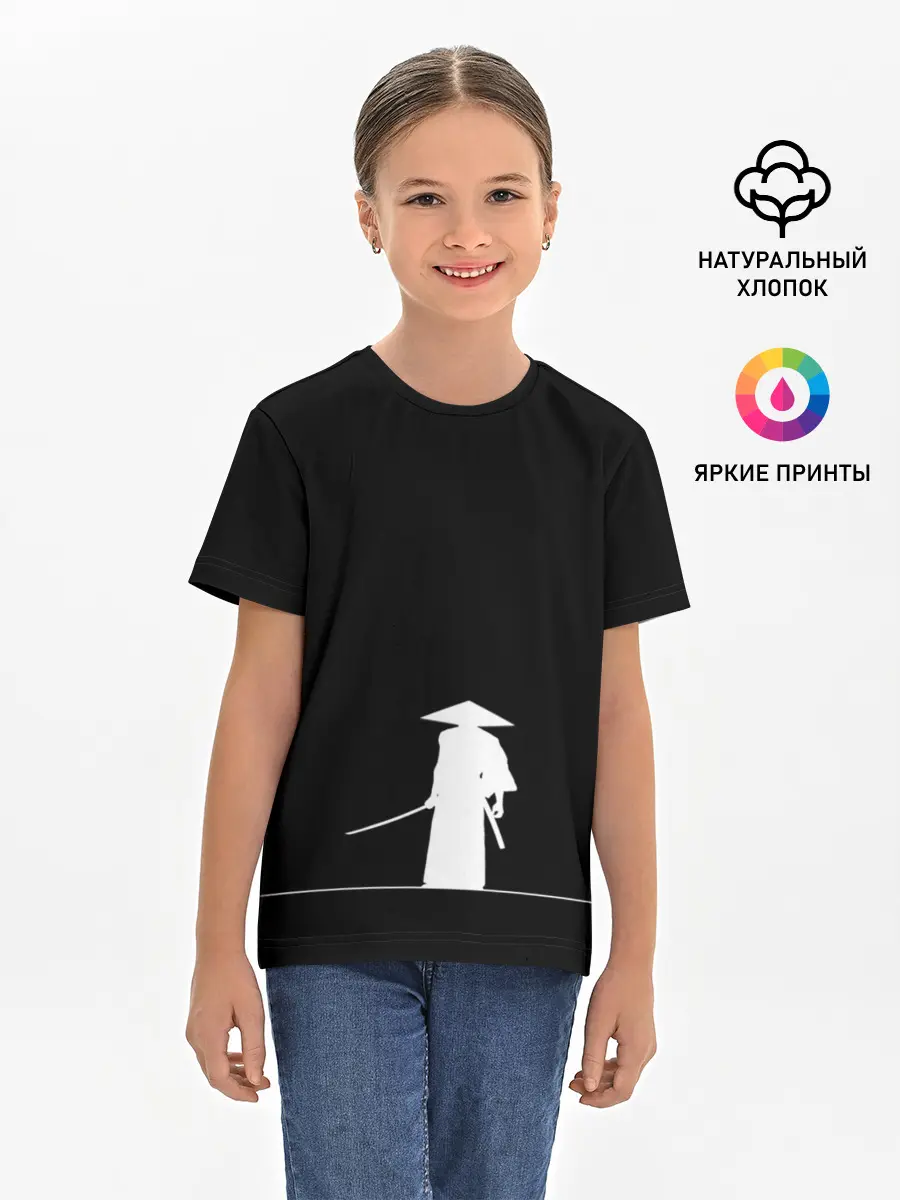 Детская базовая футболка / Одинокий самурай