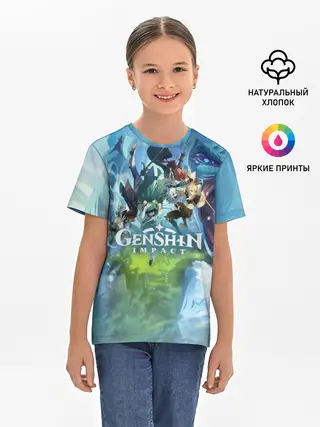 Детская базовая футболка / Genshin Impact