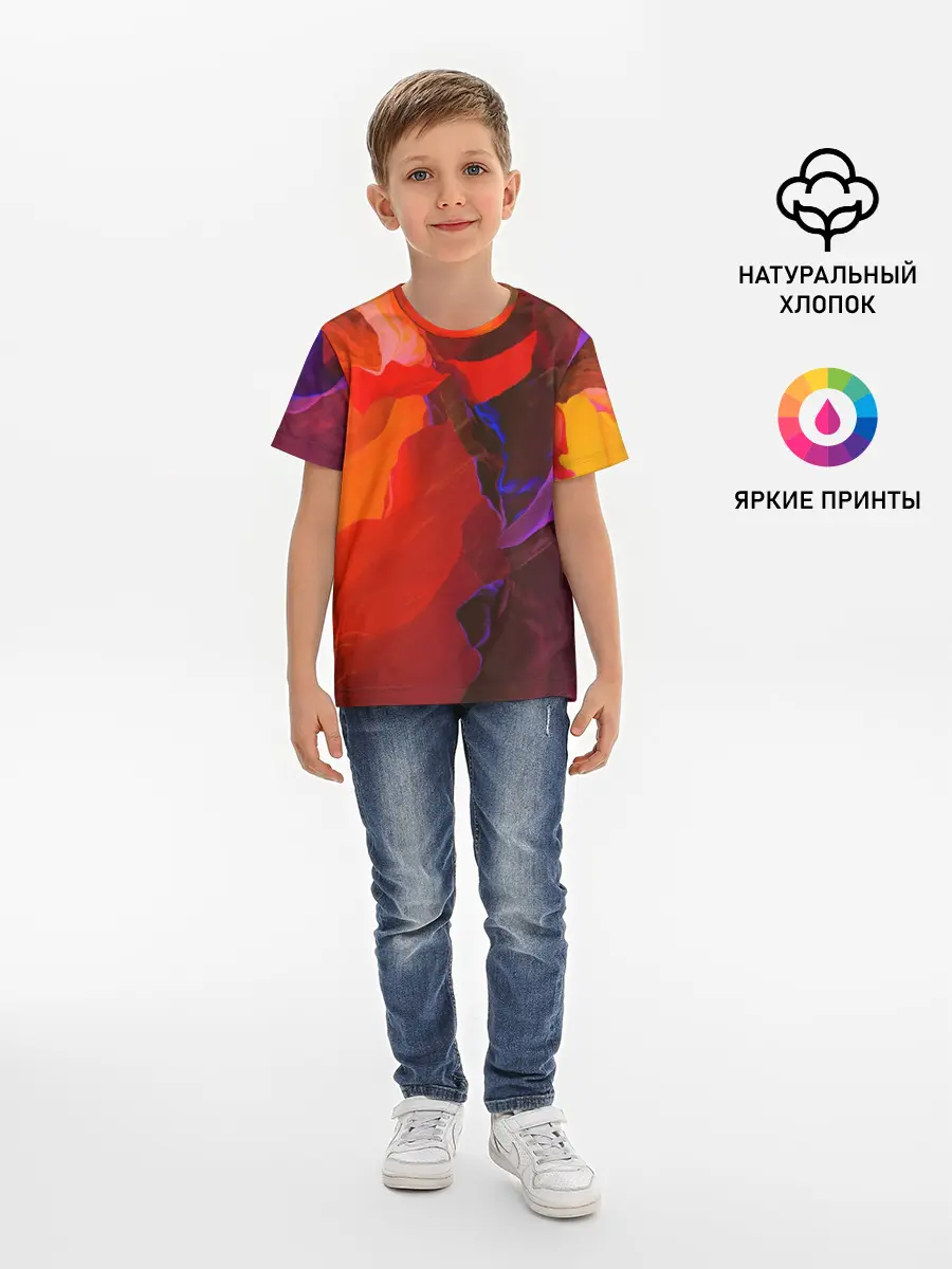 Детская базовая футболка / Горная абстракция