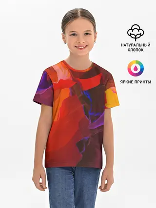 Детская базовая футболка / Горная абстракция