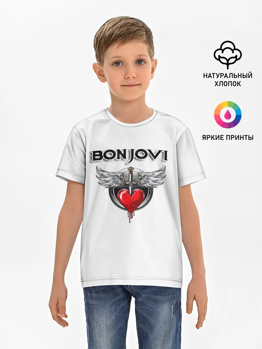 Детская базовая футболка / Bon Jovi