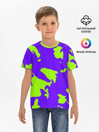 Детская базовая футболка / тeкстура