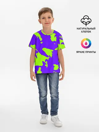 Детская базовая футболка / тeкстура