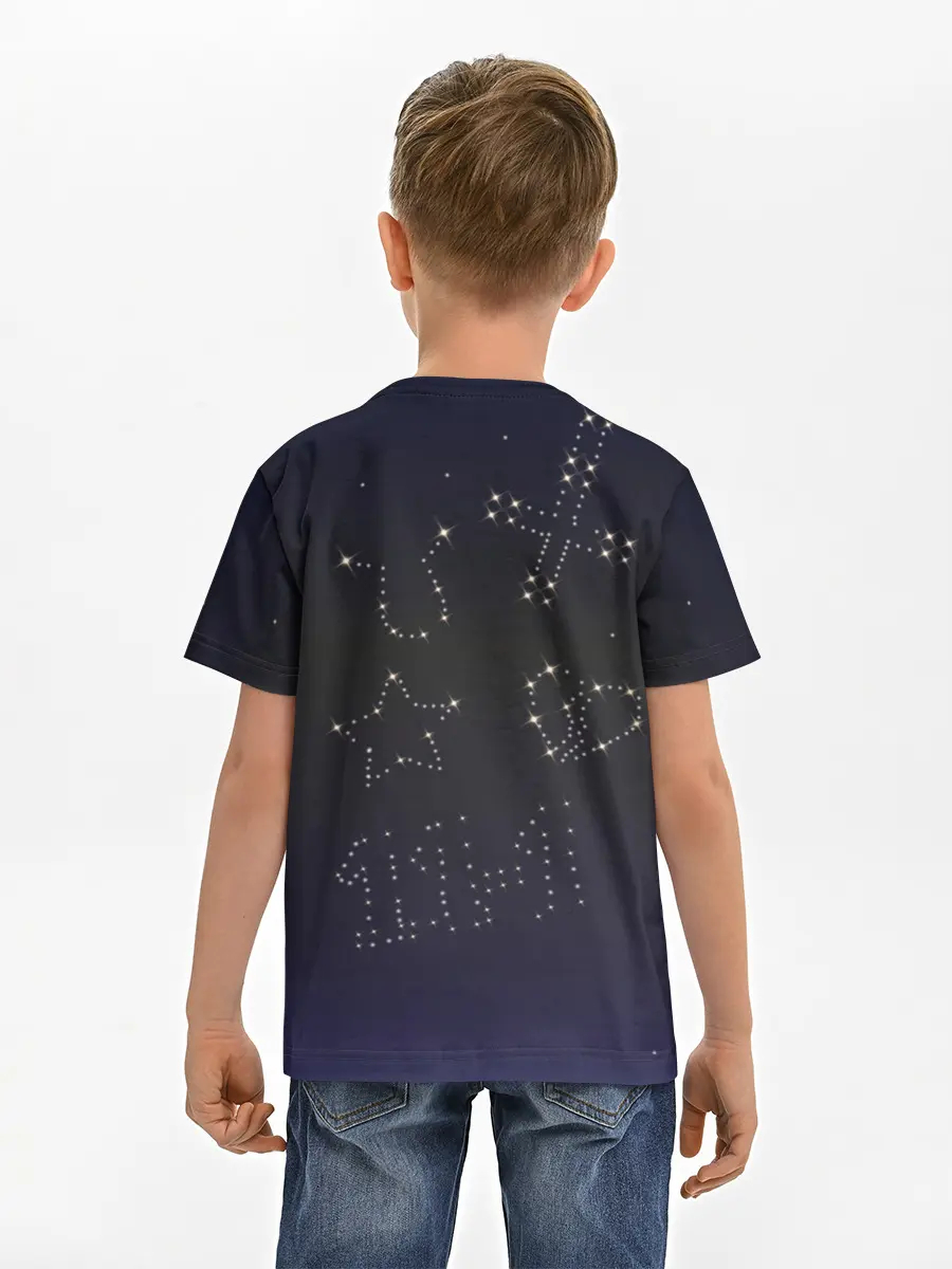 Детская базовая футболка / Тату Лил Пипа звезды на небе