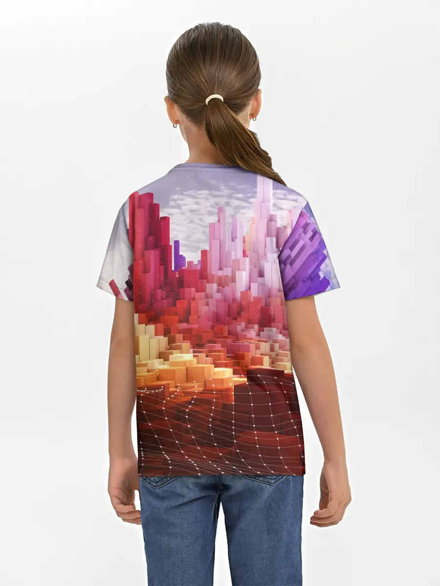 Детская базовая футболка / Симуляция города