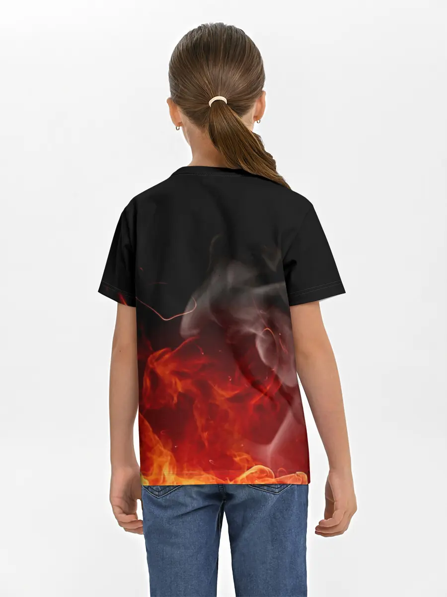 Детская базовая футболка / Юно в огне | Чёрный клевер