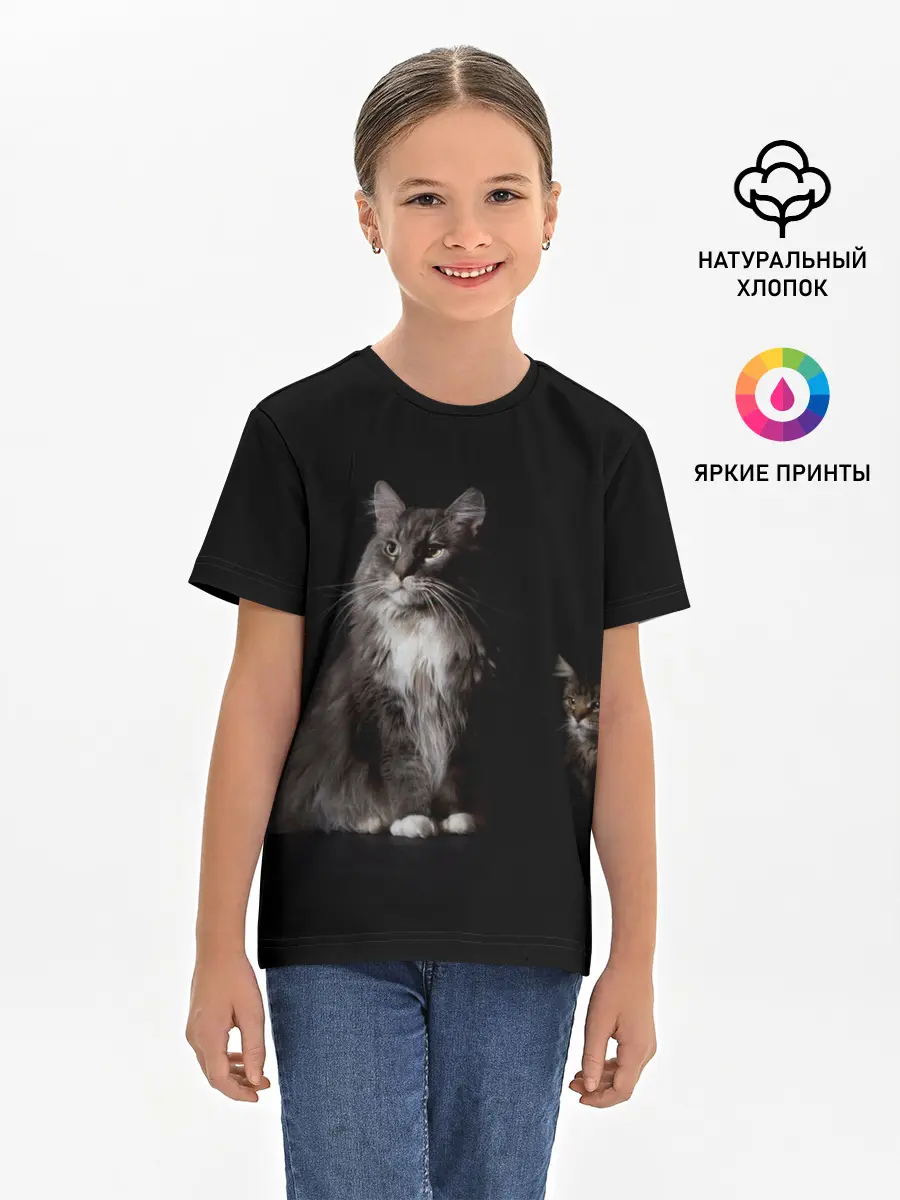 Детская базовая футболка / Котики