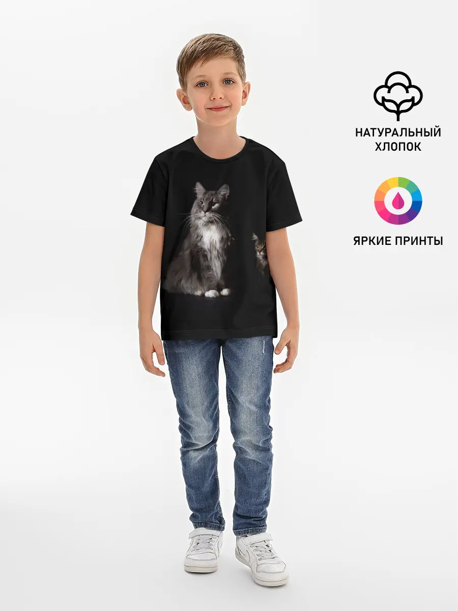 Детская базовая футболка / Котики