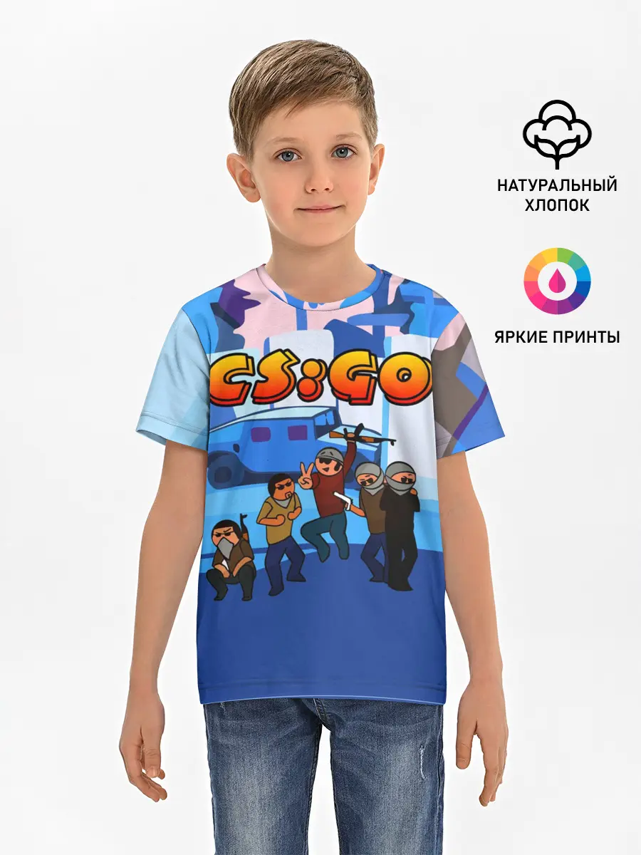 Детская базовая футболка / CS GO МУЛЬТФИЛЬМ