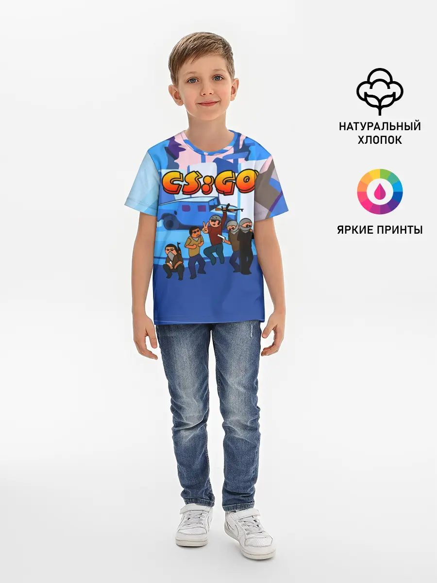 Детская базовая футболка / CS GO МУЛЬТФИЛЬМ