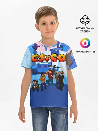 Детская базовая футболка / CS GO МУЛЬТФИЛЬМ