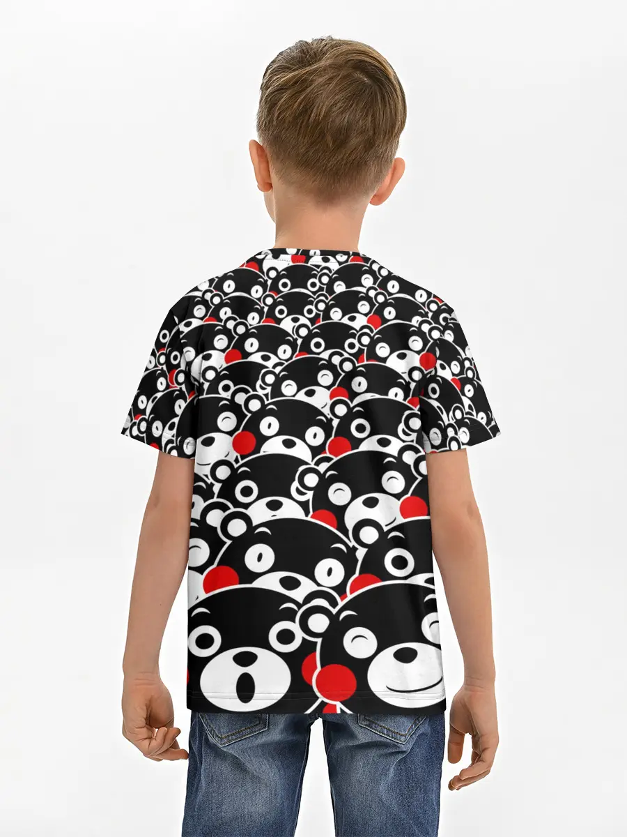 Детская базовая футболка / Узор кумамонов