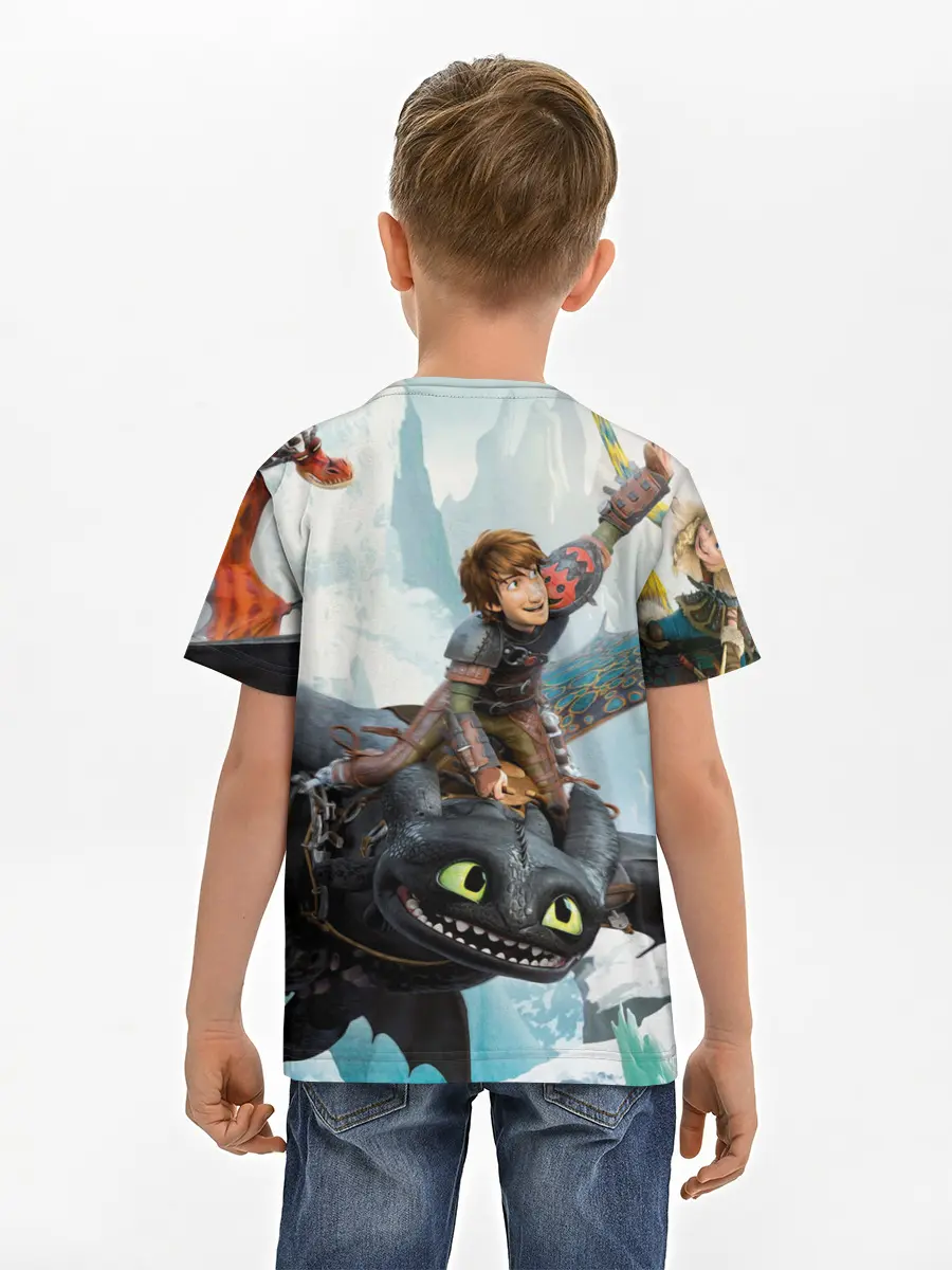Детская базовая футболка / Как приручить дракона