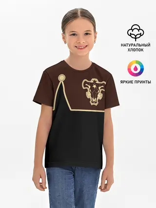 Детская базовая футболка / Мантия Чёрный Бык