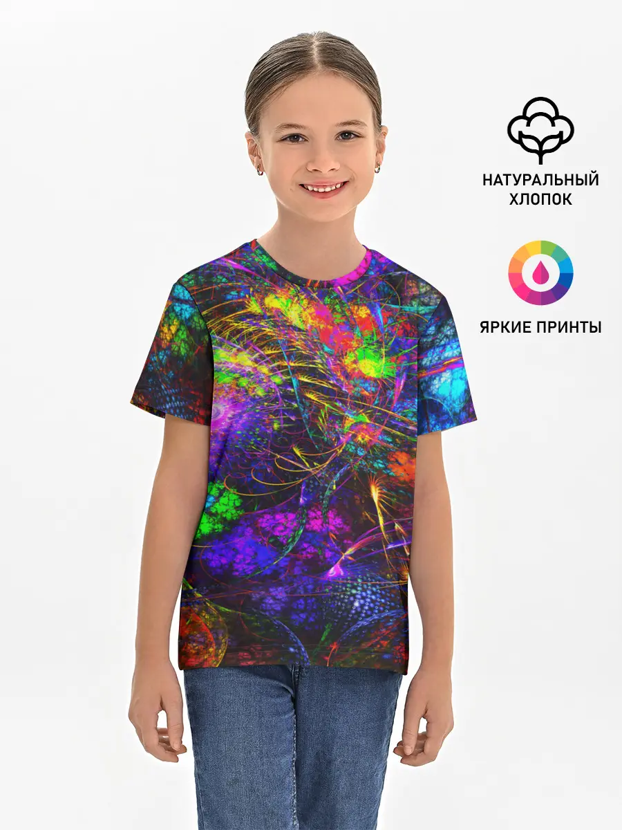 Детская базовая футболка / НЕОНОВЫЕ КРАСКИ