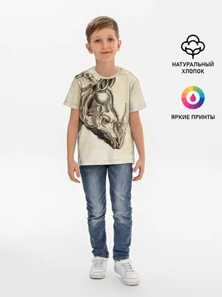 Детская базовая футболка / Носорог