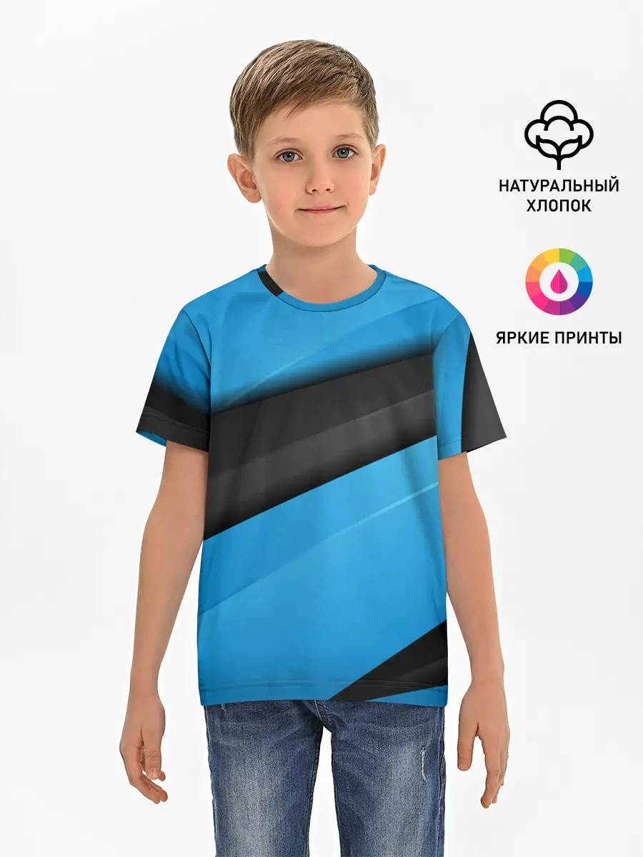 Детская базовая футболка / Blue Sport Style