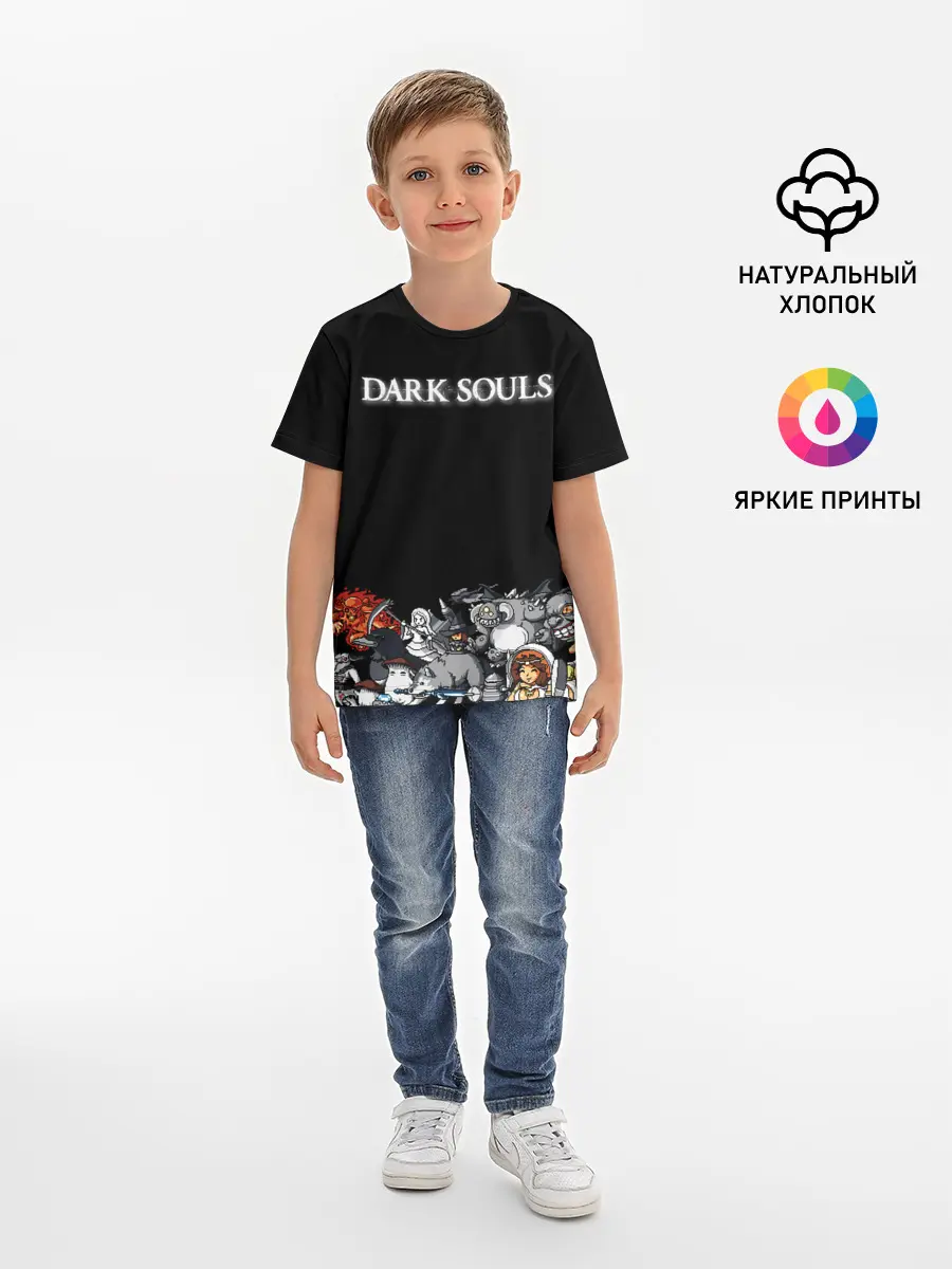 Детская базовая футболка / 8bit Dark Souls