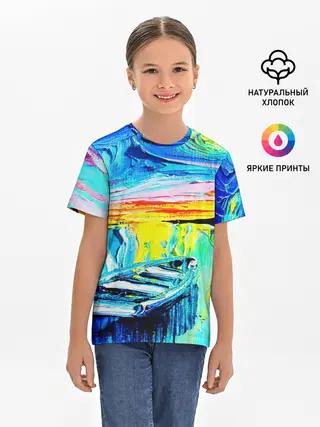 Детская базовая футболка / НОЧНОЙ ПРИЧАЛ ВАНГОГ