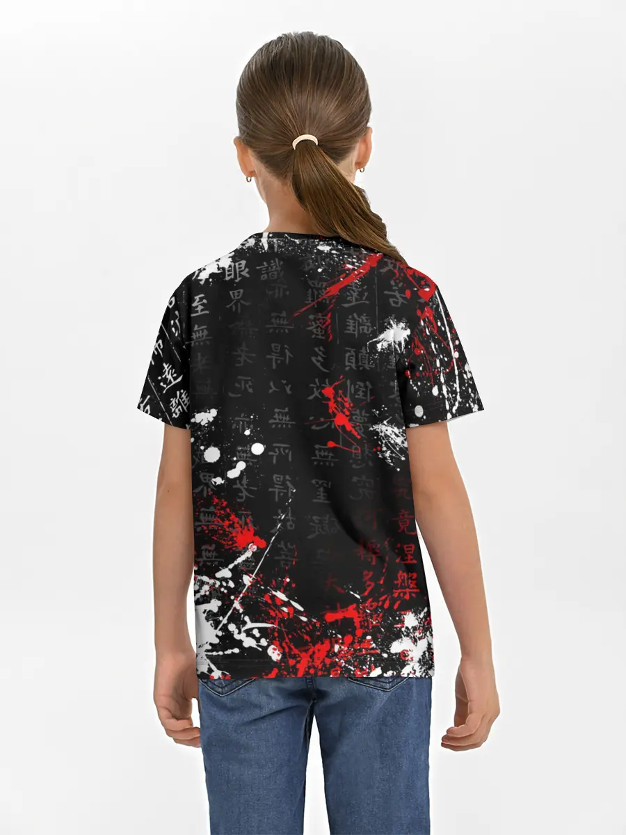 Детская базовая футболка / Японские символы | Митсубиси