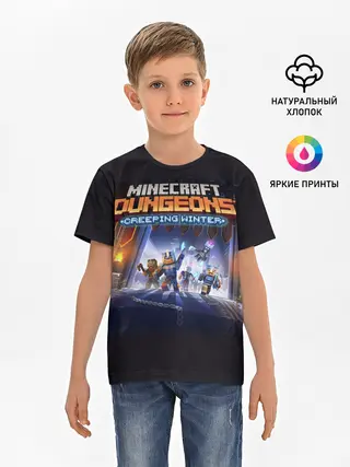 Детская базовая футболка / Minecraft Dungeons