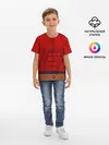 Детская базовая футболка / Красный качок