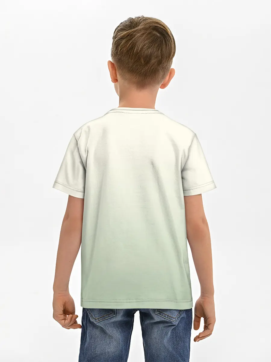 Детская базовая футболка / девушка кимоно зима Япония кот