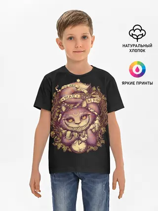 Детская базовая футболка / Чеширский котик
