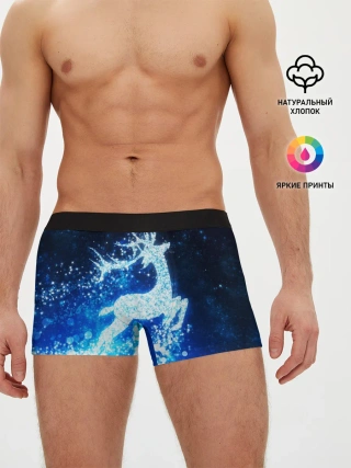 Мужские трусы боксеры / Новогодний олень