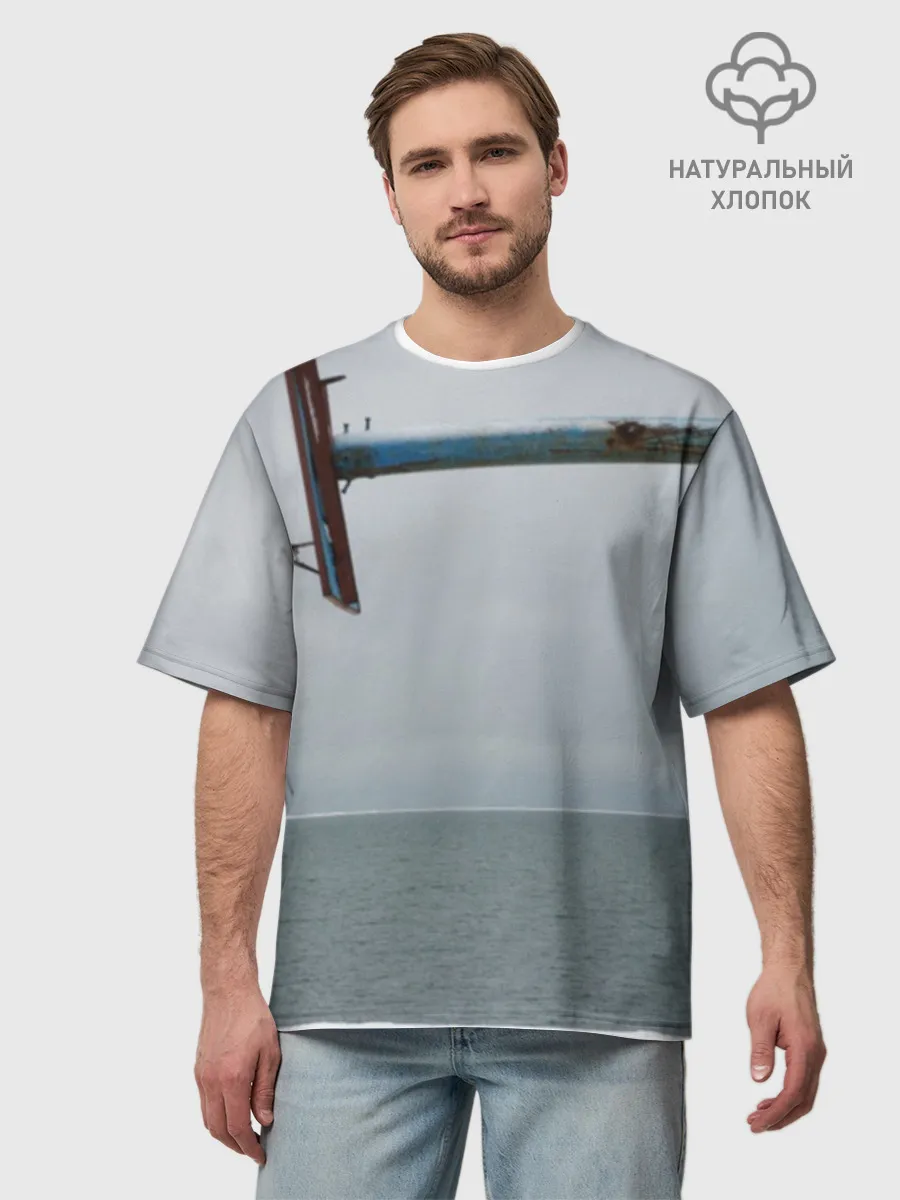 Мужская футболка оверсайз хлопок / Певек