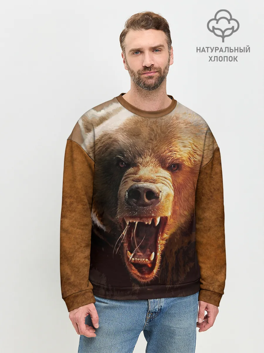 Мужской свитшот базовый / Медведь