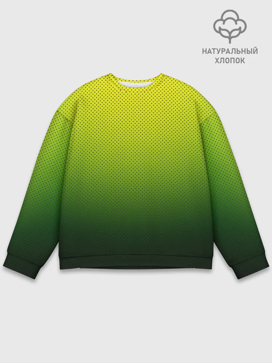 Мужской свитшот базовый / Зелёная текстура