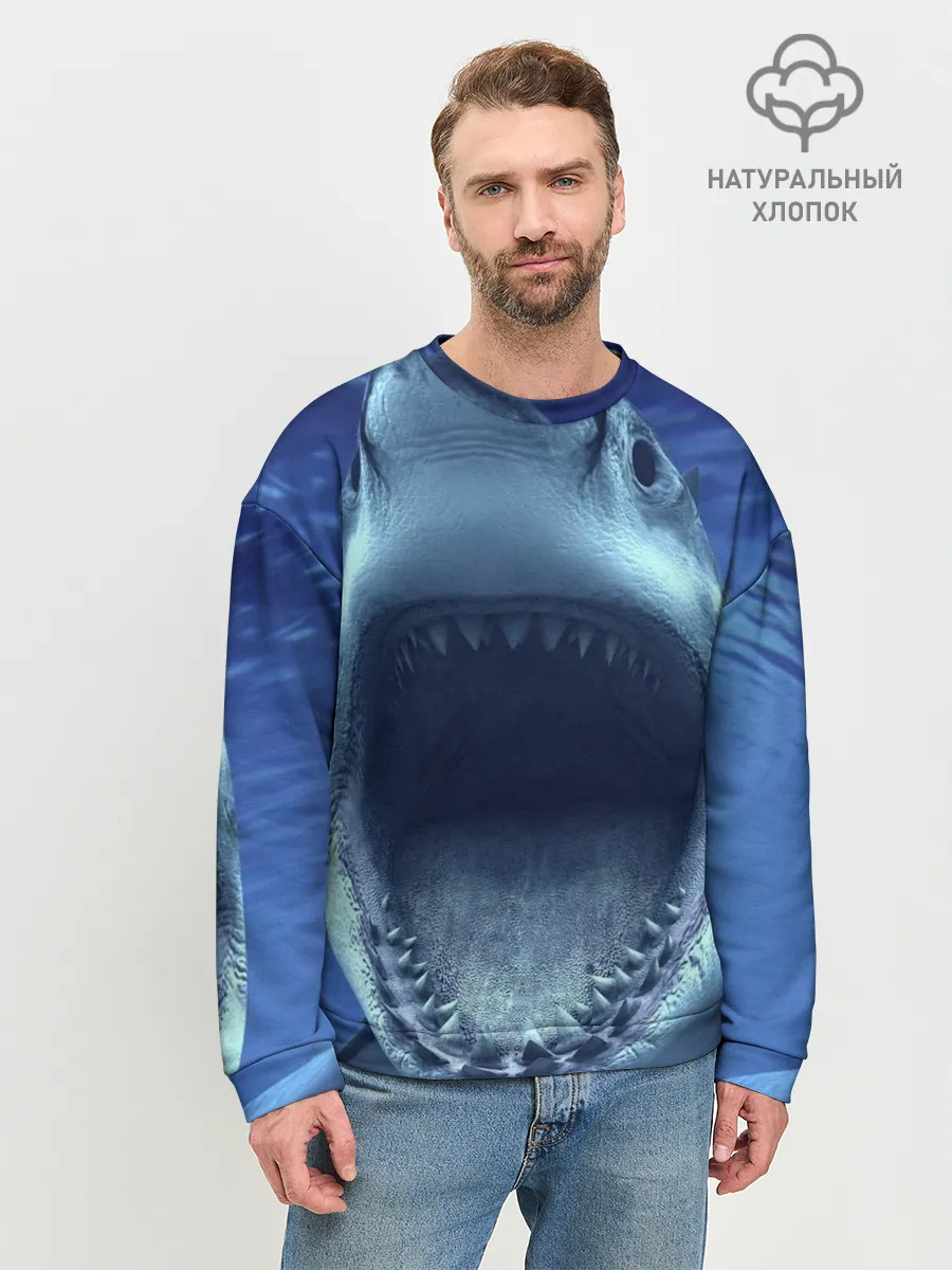 Мужской свитшот базовый / Белая акула